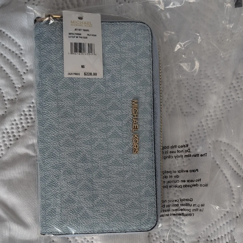 🌴Michael Kors Set🌴 Jet Set Travel Girls Tote w/Tropical Palms Bag & Wallet - Picture 6 of 6